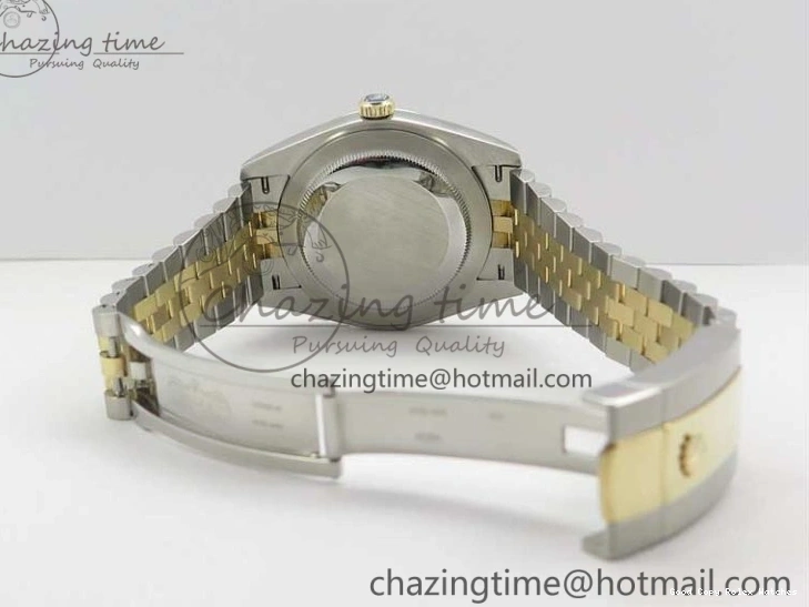 AAA Replica Watches SS Dial Wrapped WWF SS YG 41 Crystals DateJust 3128 on A YG Bracelet SoftTouch Edition Jubilee Best Wrapped Makers 126333 Black 0117